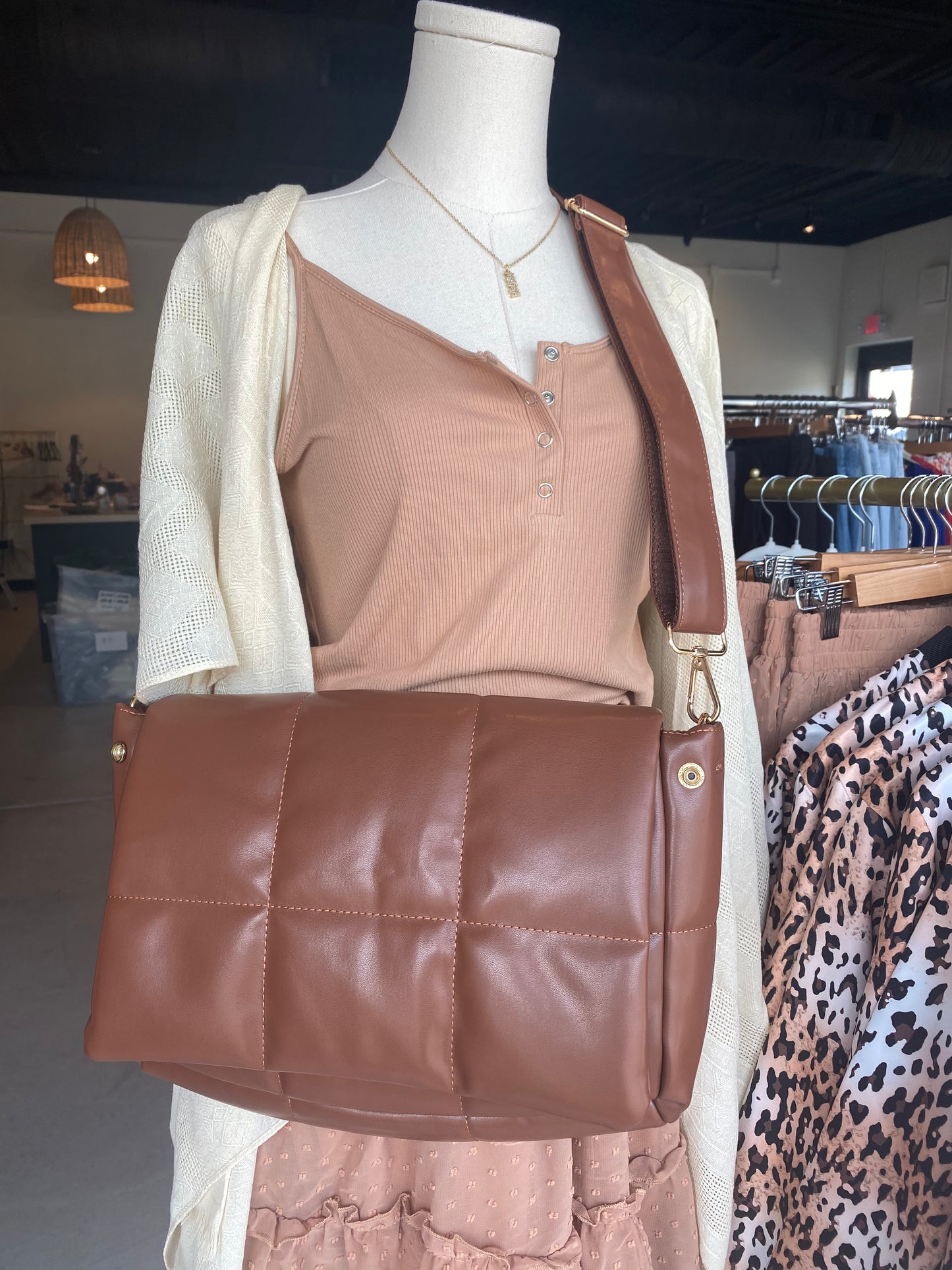 Quilted Puffer Shoulder Bag