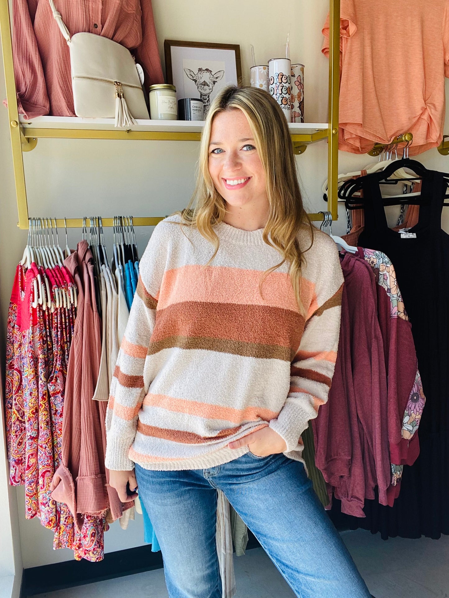 Striped Cloud Sweater