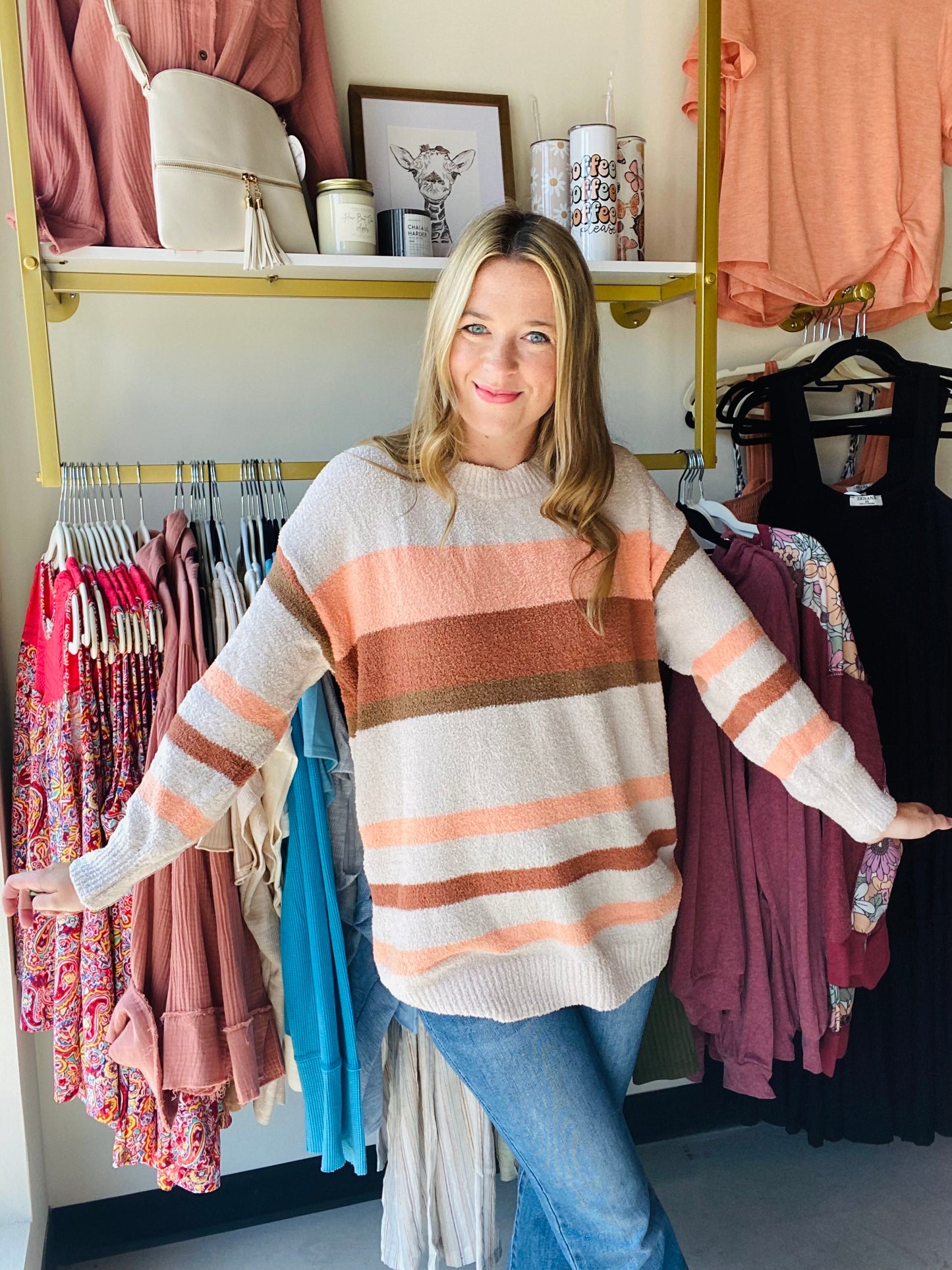Striped Cloud Sweater