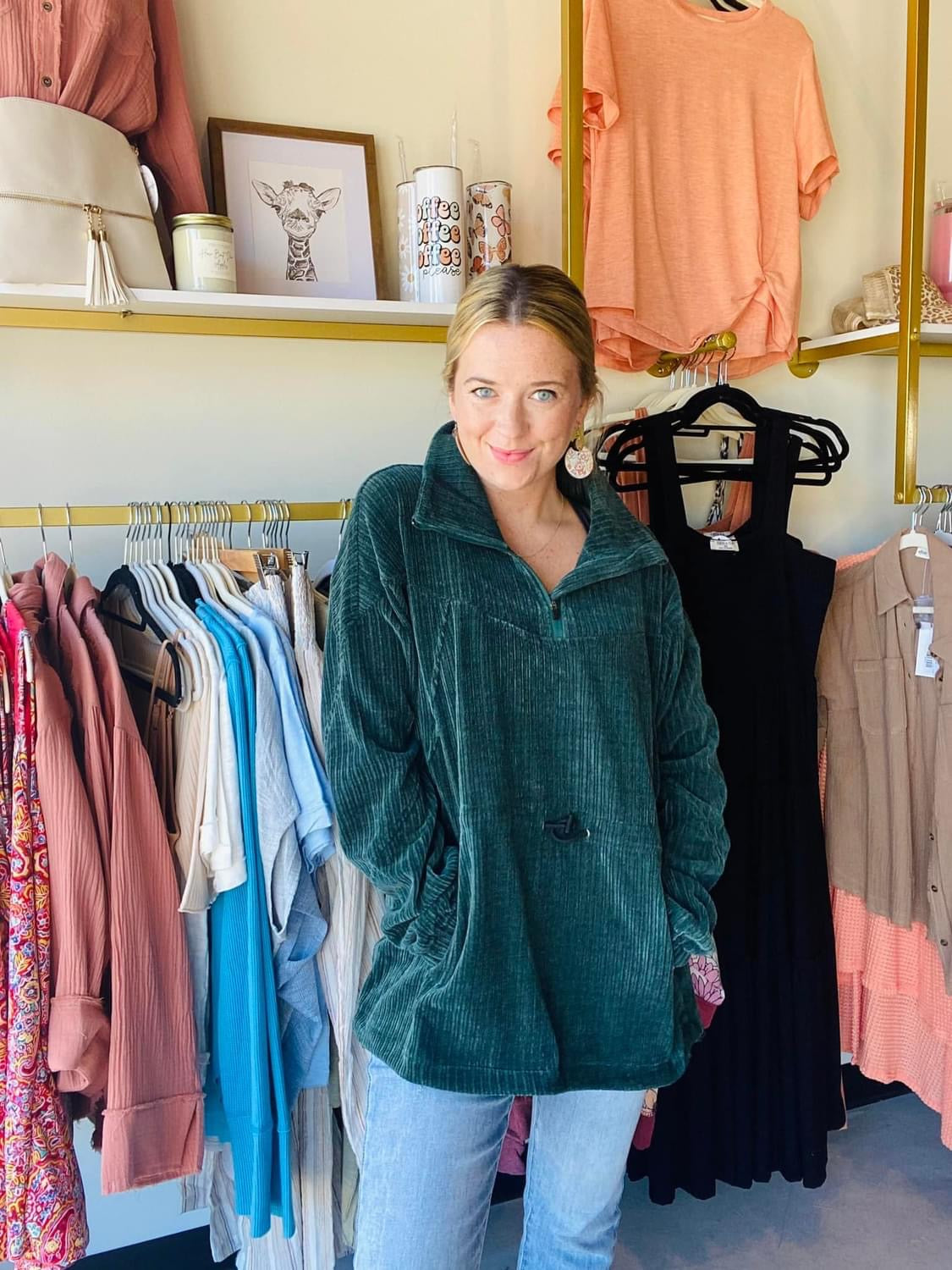 Bonfire Nights Deep Teal Pullover