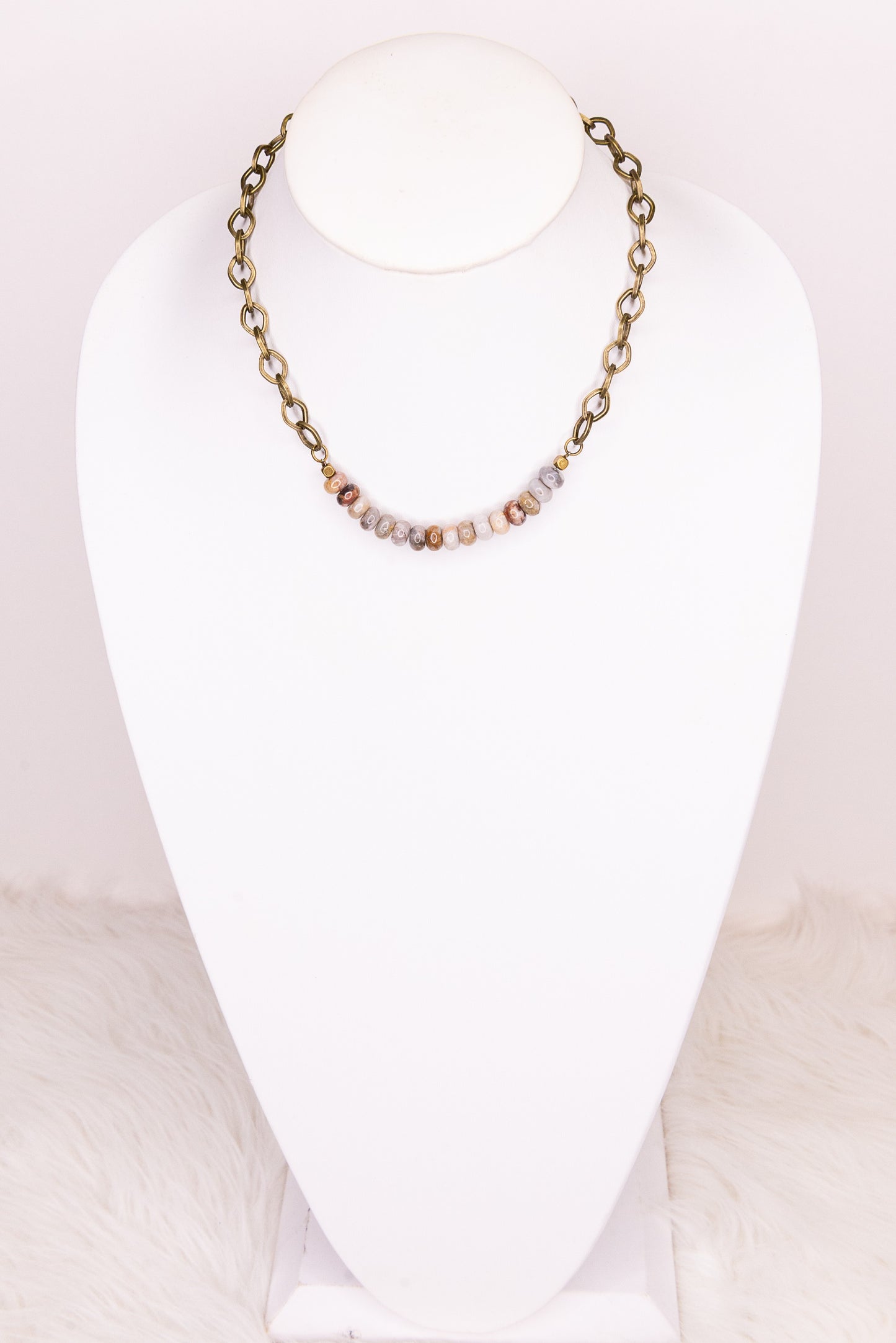 Victoria Bamboo Agate Necklace