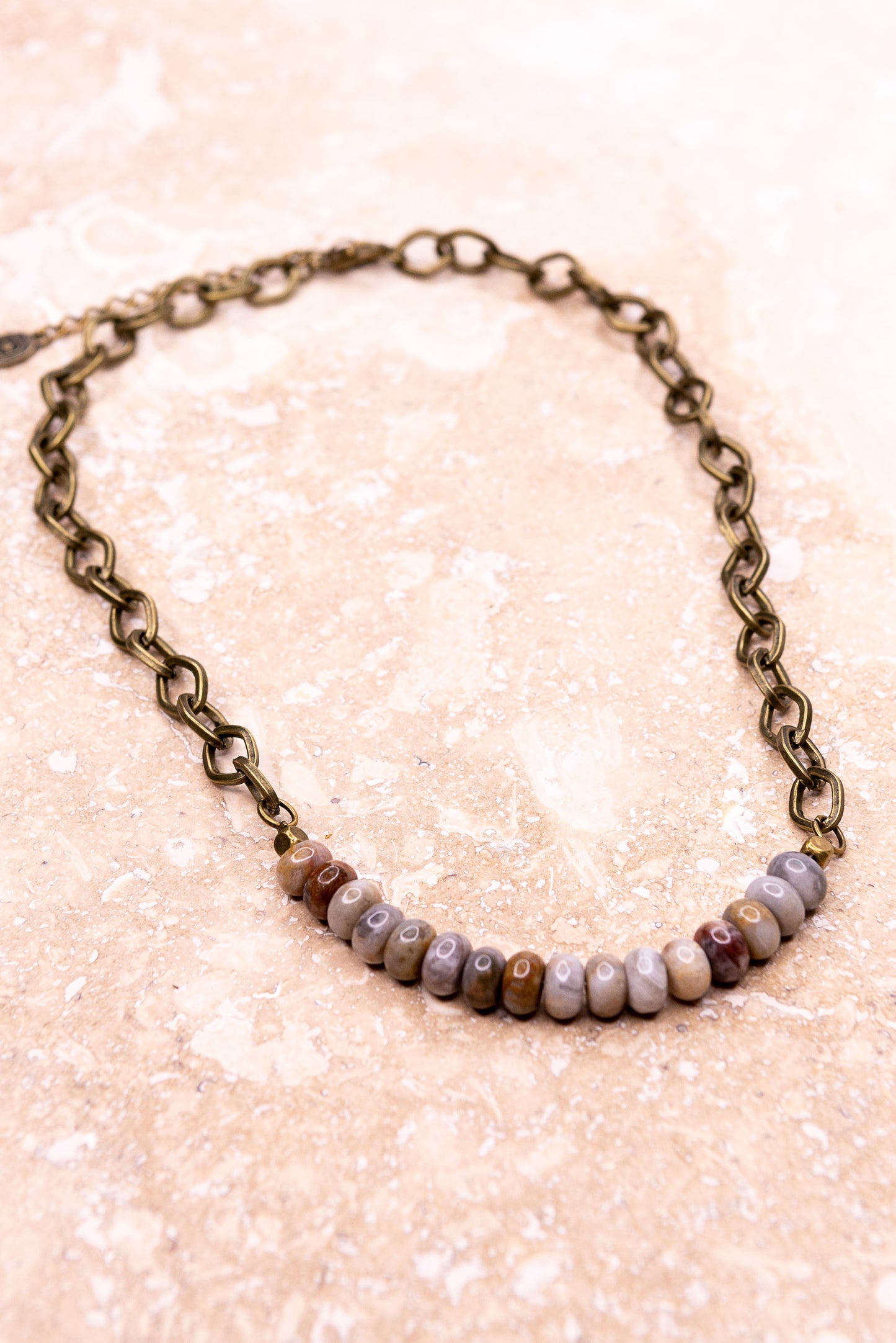 Victoria Bamboo Agate Necklace