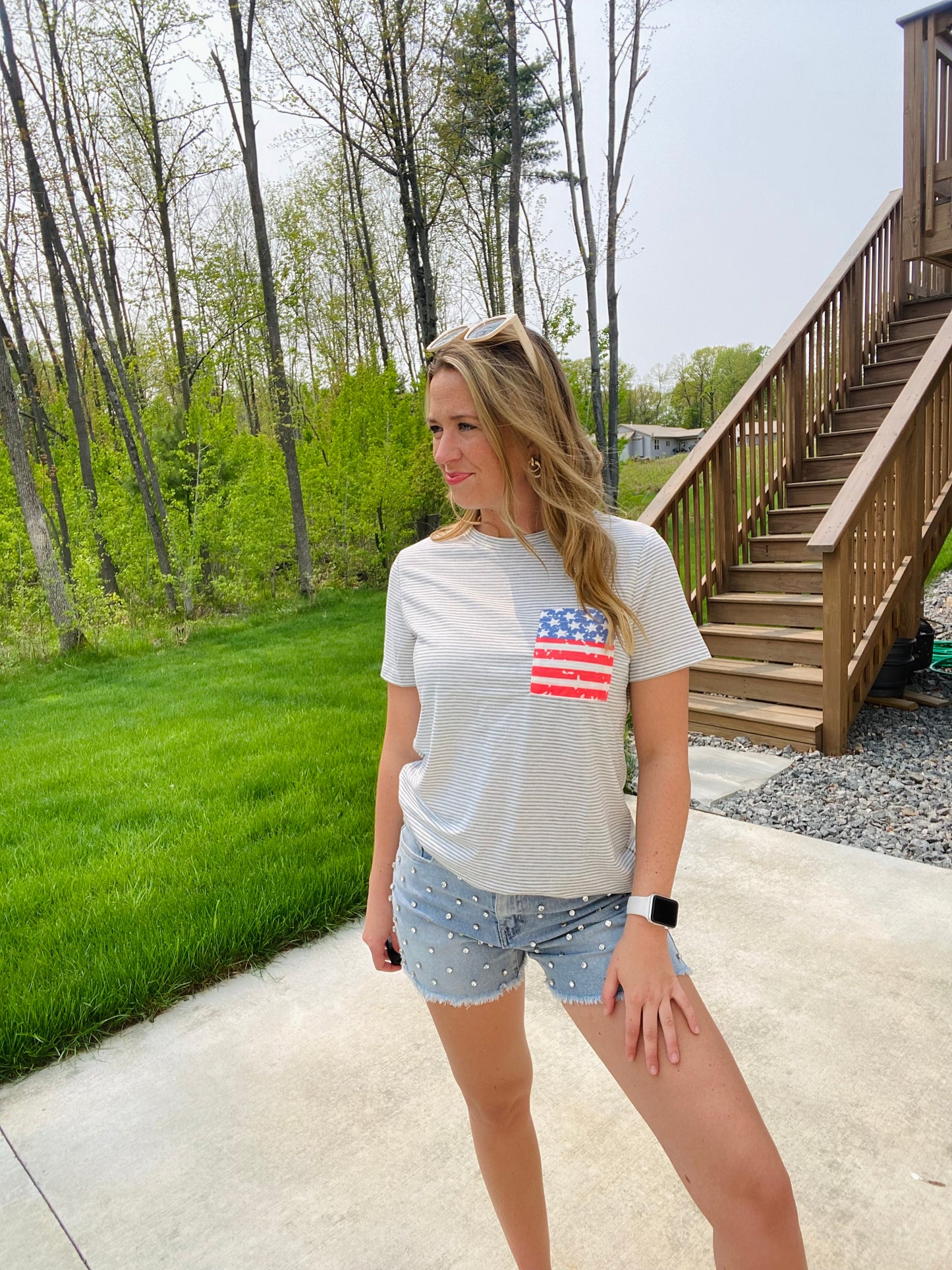 Turn heads in this sparkling denim shorts! The perfect piece to fulfill all of your rhinestone dreams! Wear them to your next concert, day out, or date night! The Reese features a mid rise fit, a frayed hem, and rhinestone studs. Hand Wash preferred