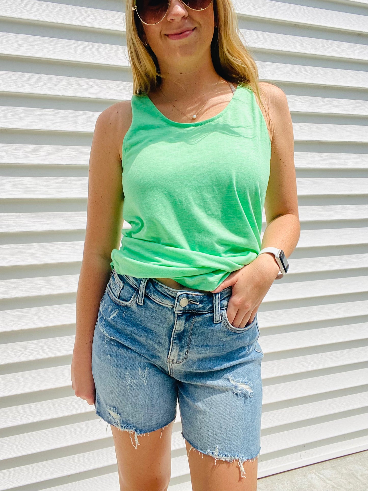 Mid Length Distressed Judy Blue Shorts