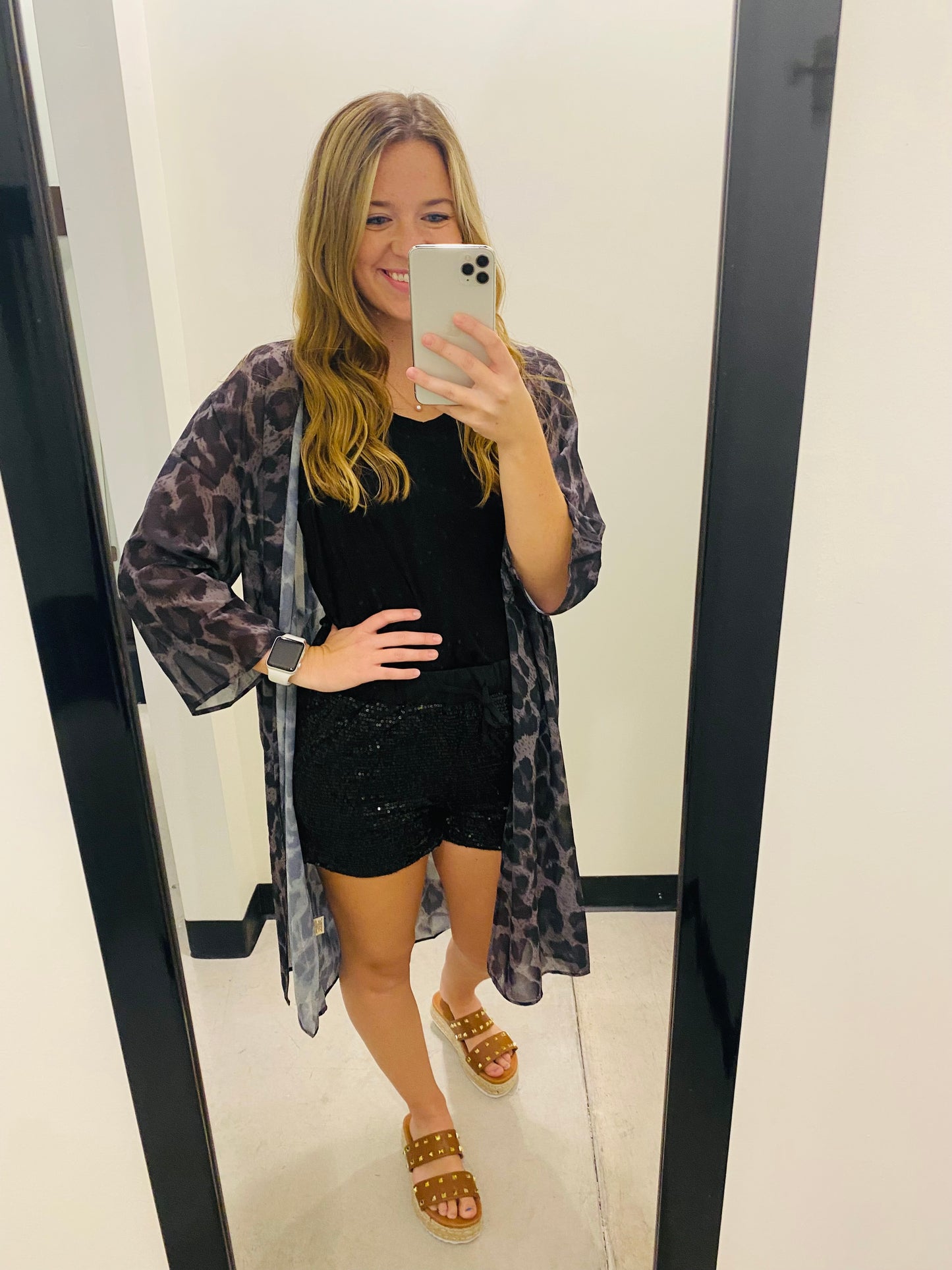 Spot On Charcoal Leopard Kimono