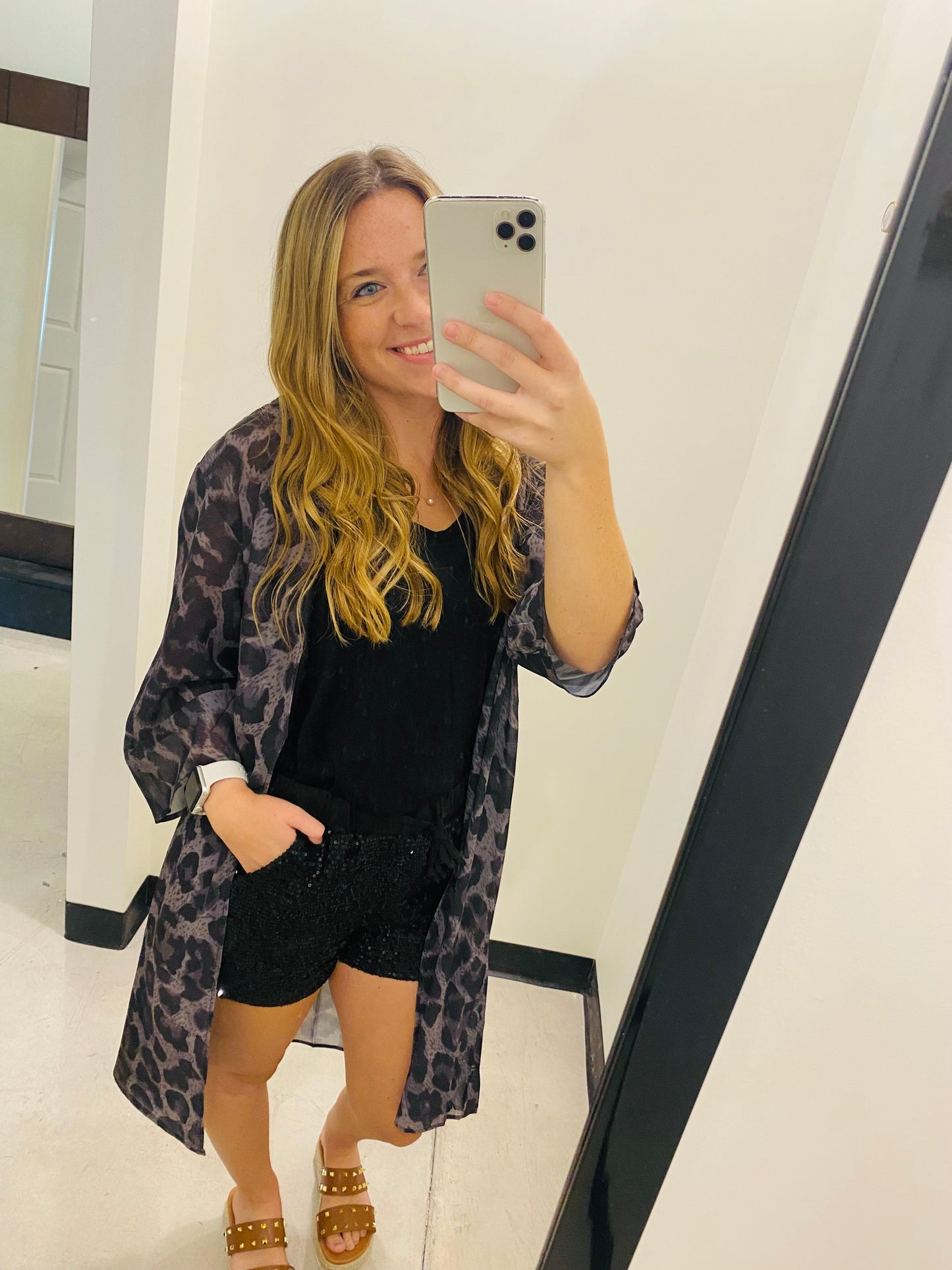 Spot On Charcoal Leopard Kimono