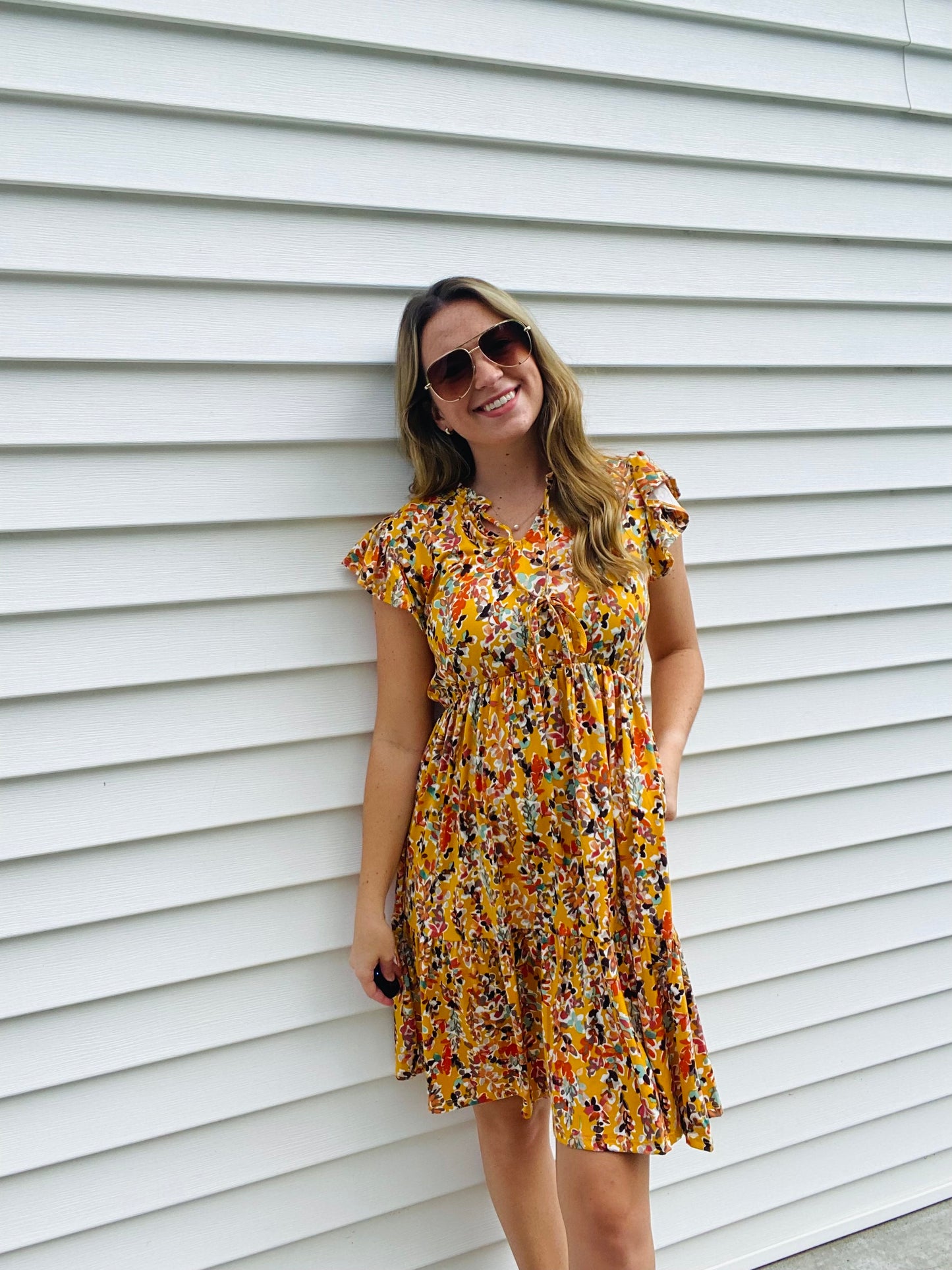 Honey Ruffle Floral Dress