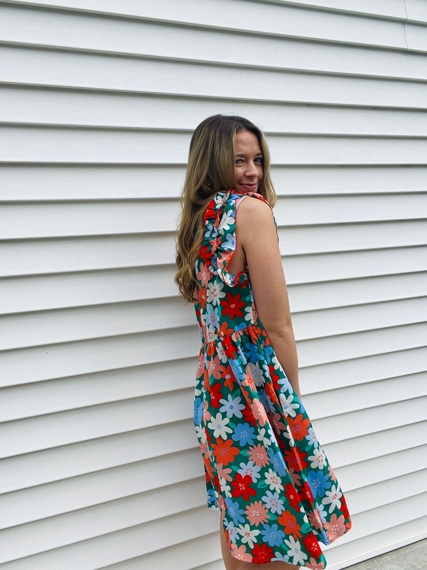 Midi Floral Babydoll Dress