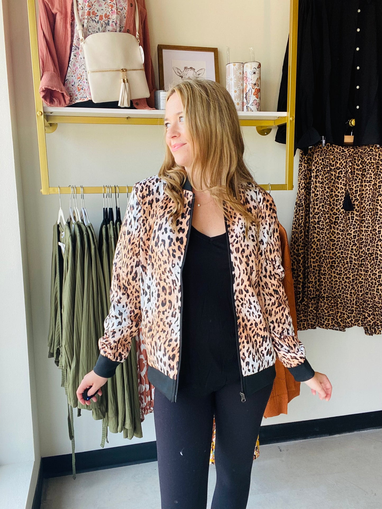 Hudson Leopard Bomber Jacket
