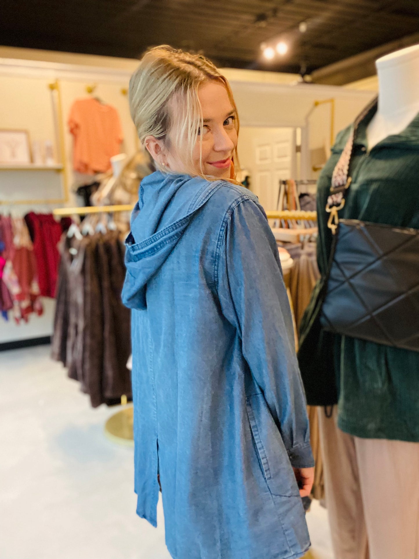 Garment Washed Hooded Tunic