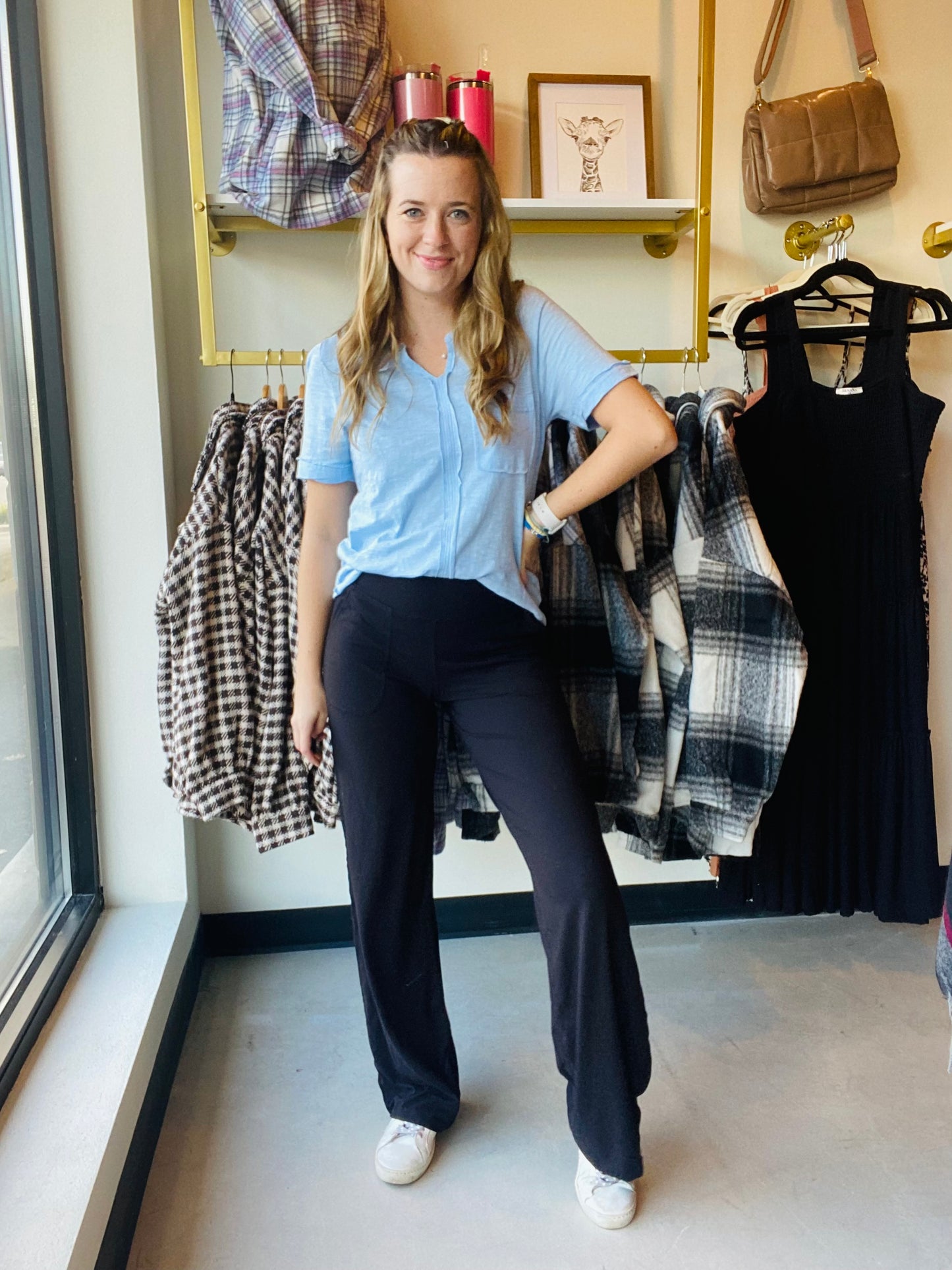 Black Buttery Straight Leg Pants