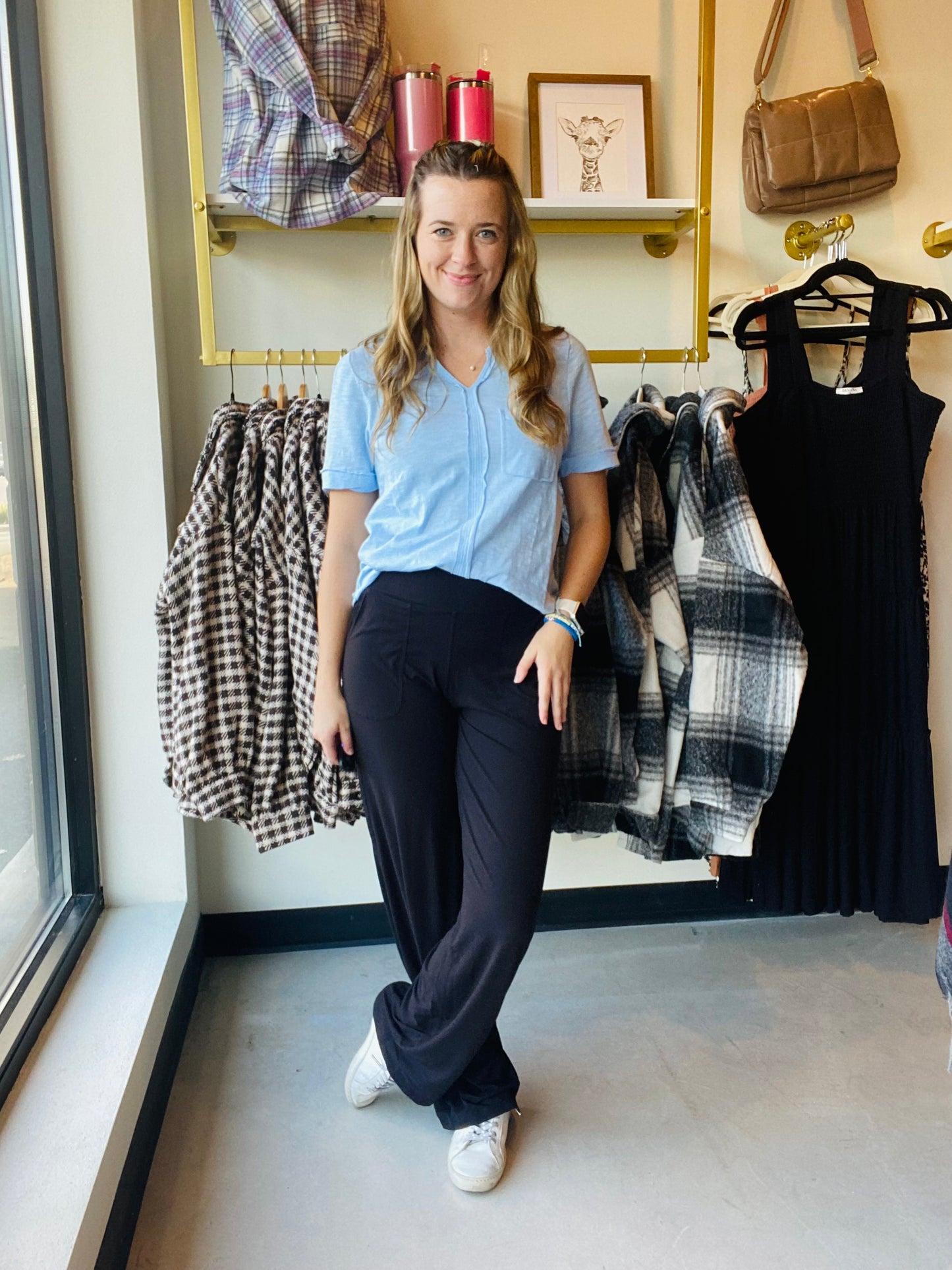 Black Buttery Straight Leg Pants