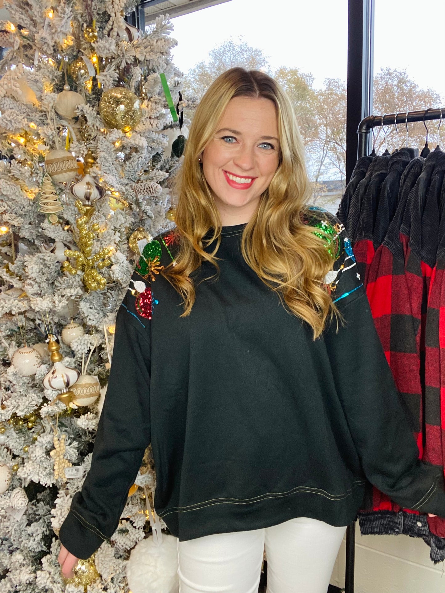 Ornament Sparkle Crewneck