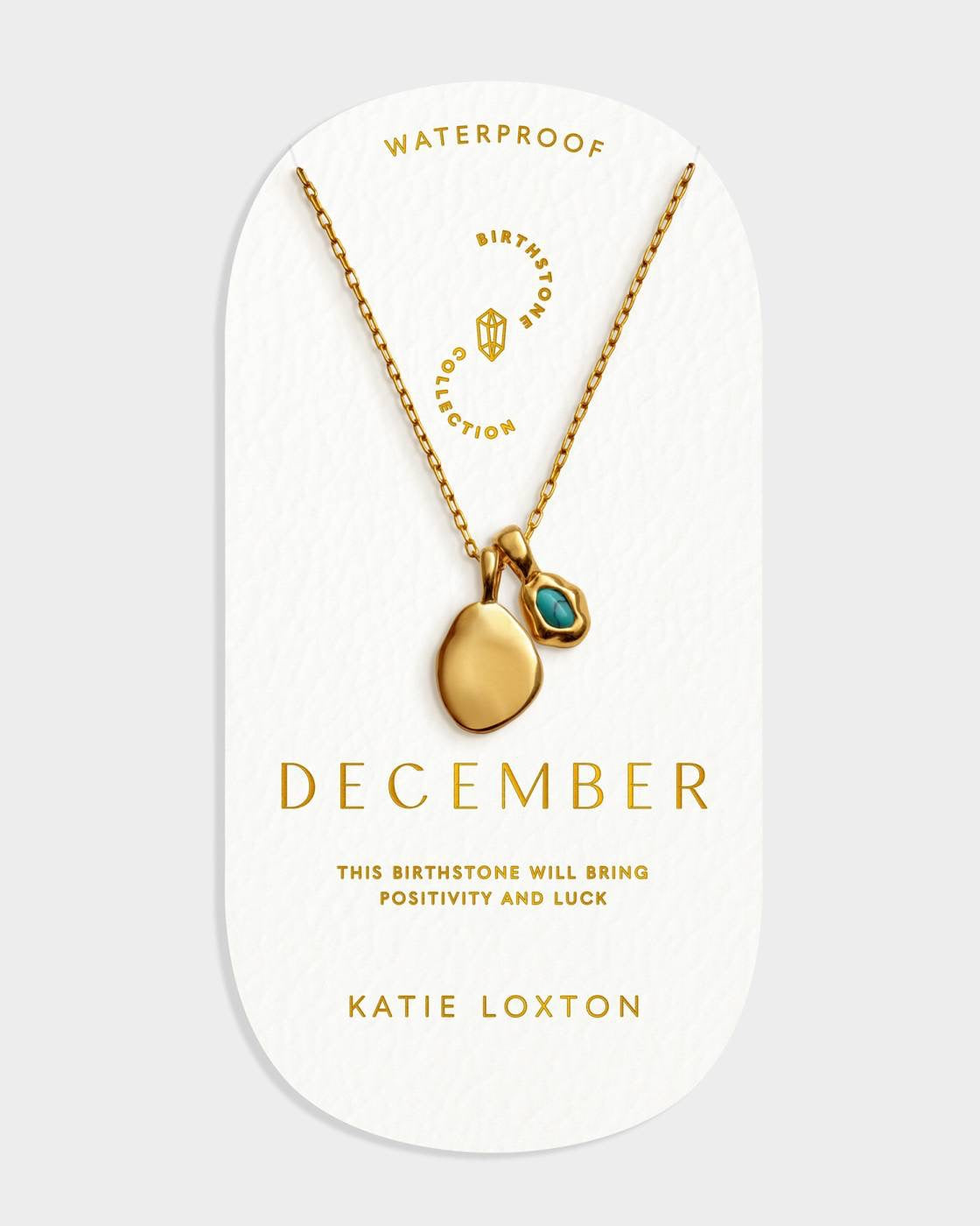 Waterproof Gold Birthstone Necklace