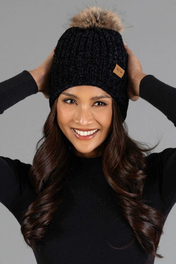 Chenille Pom Hat