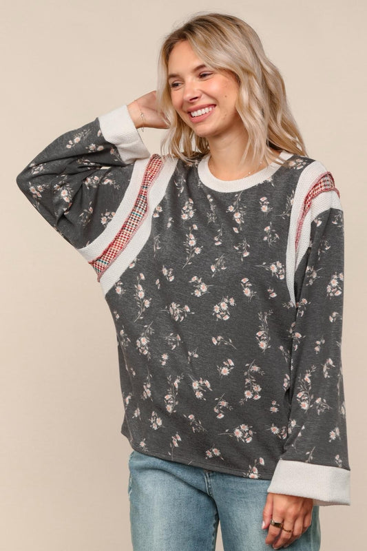 French Terry Leopard Long Sleeve