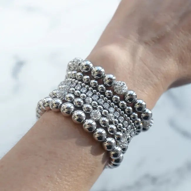 Silver Adjustable Bracelet - 8mm