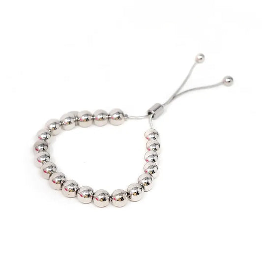 Silver Adjustable Bracelet - 8mm
