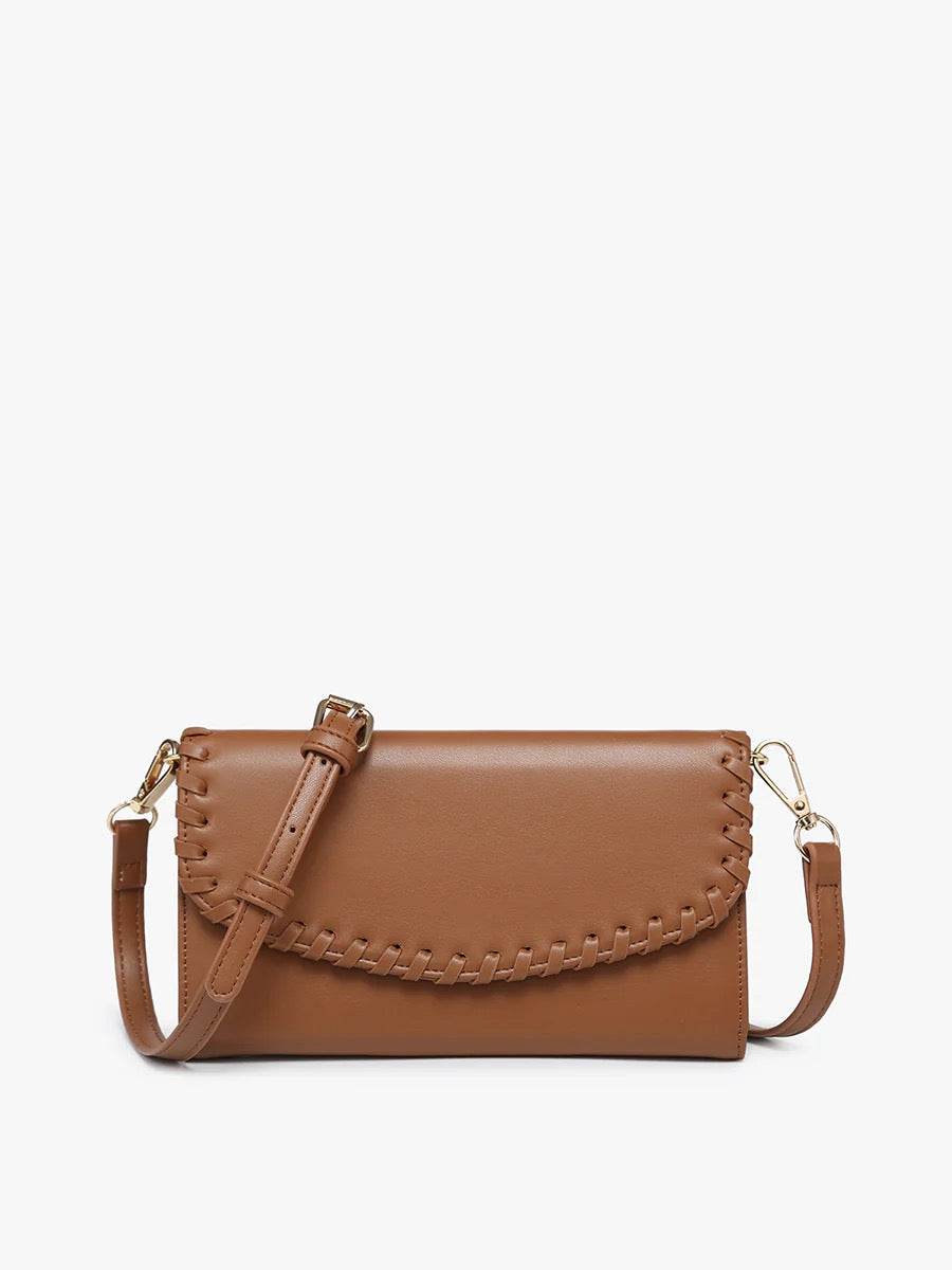 Kyle Whipstitch Crossbody/Wallet - Brown