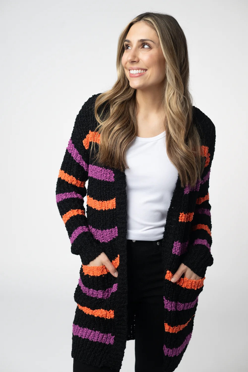 Halloween Stripe Cardigan - 75% Balance