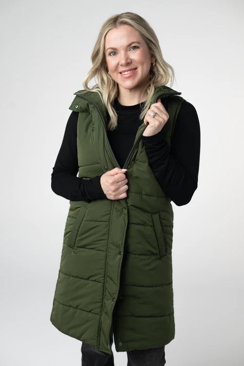 Dark Olive Harlow Vest - 75% Balance