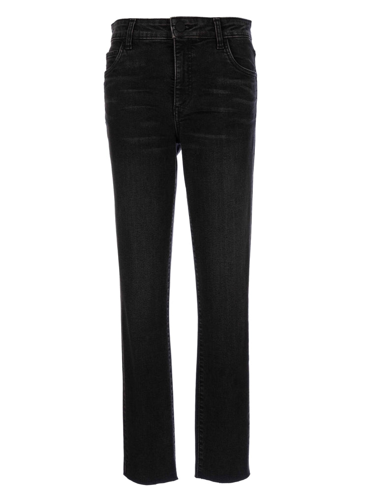 Brand: Kut from the Kloth
The vintage inspo comes through in these raw hem, slim fit straight-leg jeans made in a faded black wash and designed with our Fab AB front pocket technique that is flattening, slenderizing and provides comfort.
Inseam: 27"
Leg Opening: 13 3/4"
Rise: 10 1/4
Silhouette: Straight Leg
Care: MACHINE WASH COLD INSIDE OUT
