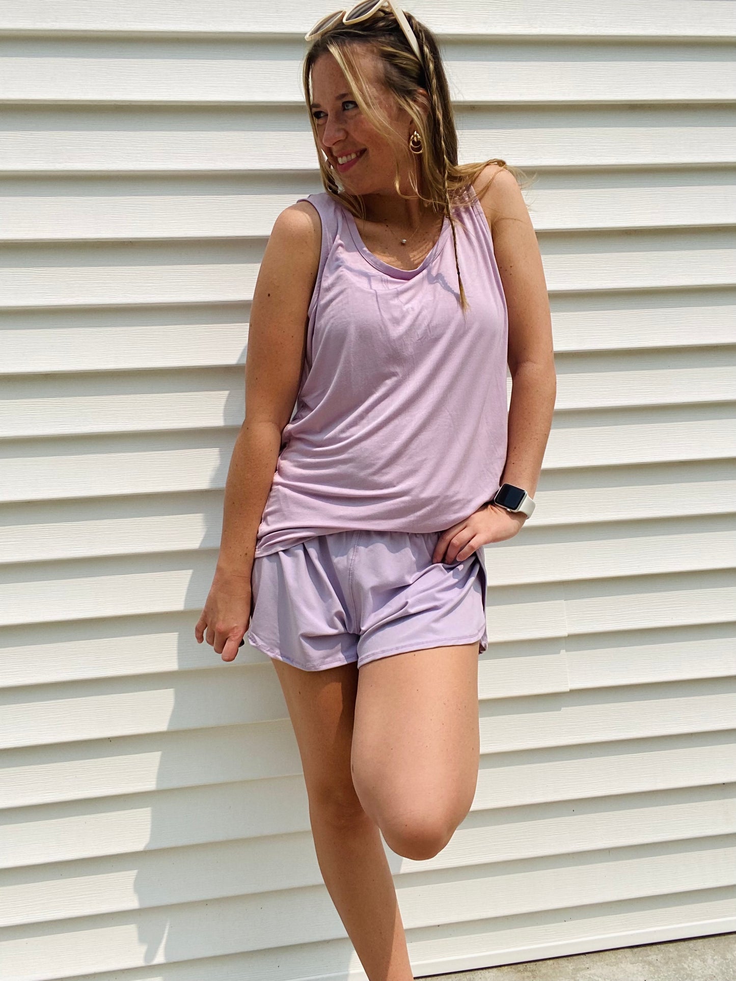Lavender Rae Mode Athletic Shorts-L