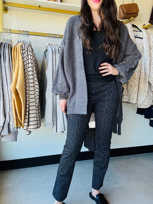 Tribal 
These playful Printed Ponte Pull On Pants offer a comfy pull-on waistband with an inner elastic for the perfect fit. Featuring a fun kickflare silhouette and ankle-length 28" inseam, they bring a lively twist to your wardrobe. Crafted from soft printed ponte fabric, these pants keep you cozy and stylish all day long.