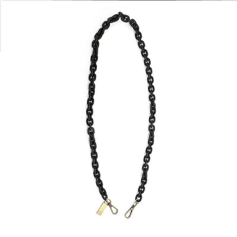 Matte Black Lucite Chain Strap