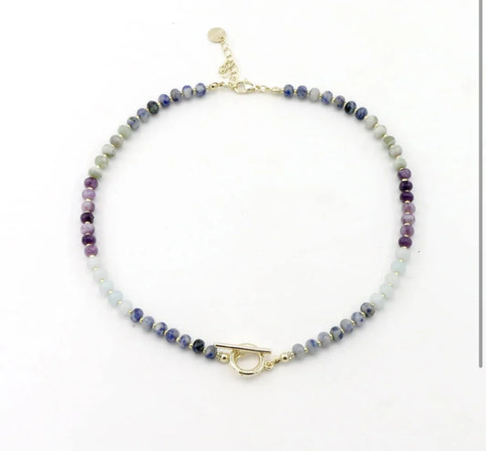 Midnight Stone Charm Necklace