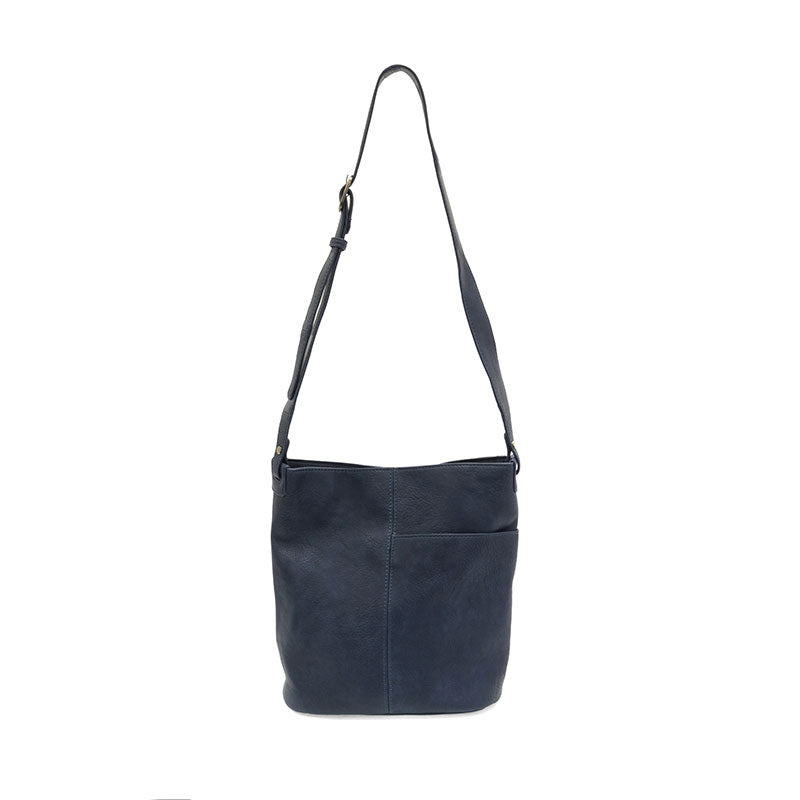 Navy Bindi Front Slip Bucket Bag