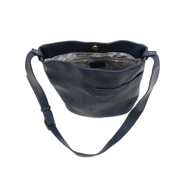 Navy Bindi Front Slip Bucket Bag