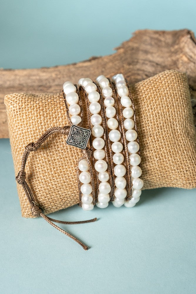 Quinn Pearl Wrap Bracelet