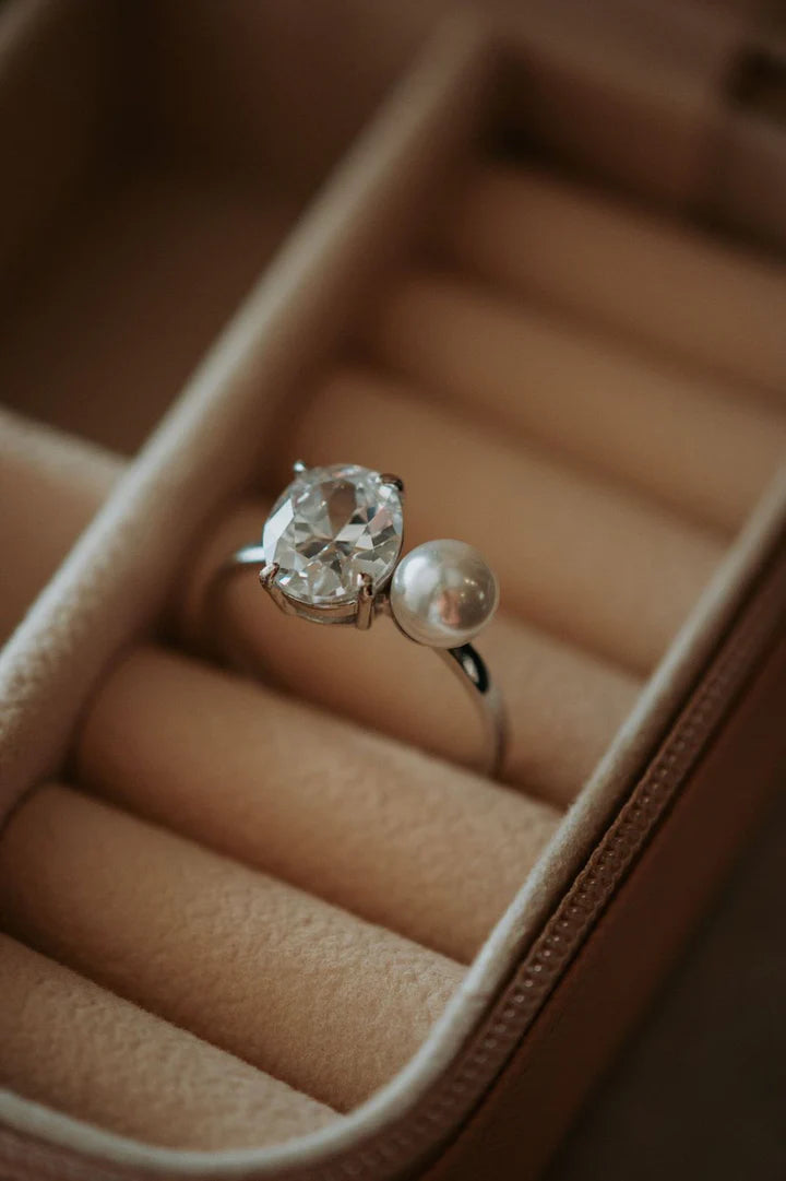Lana Oval Pearl Accent Ring