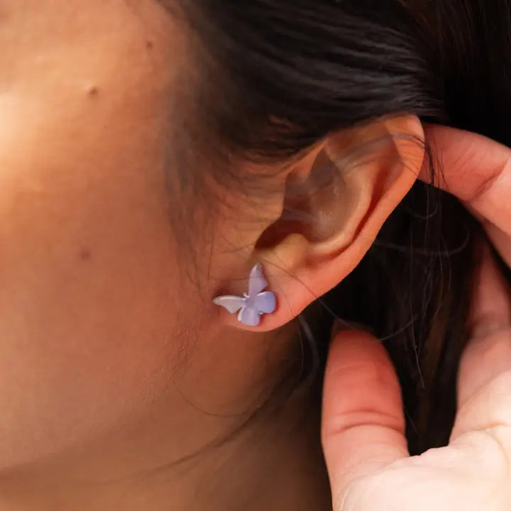 Butterfly Studs - Lavender Haze