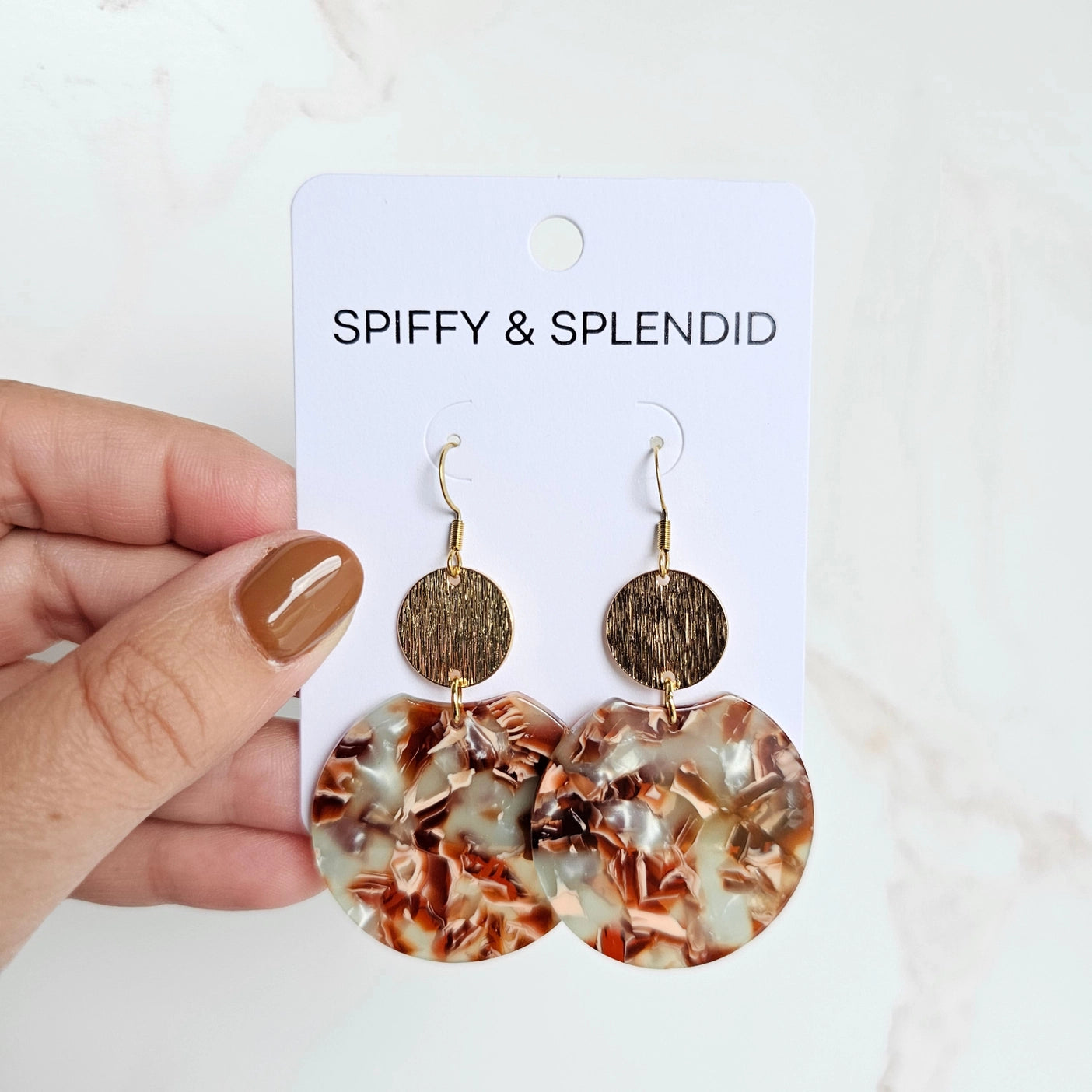 Seafoam and Rust Zoe Earrings