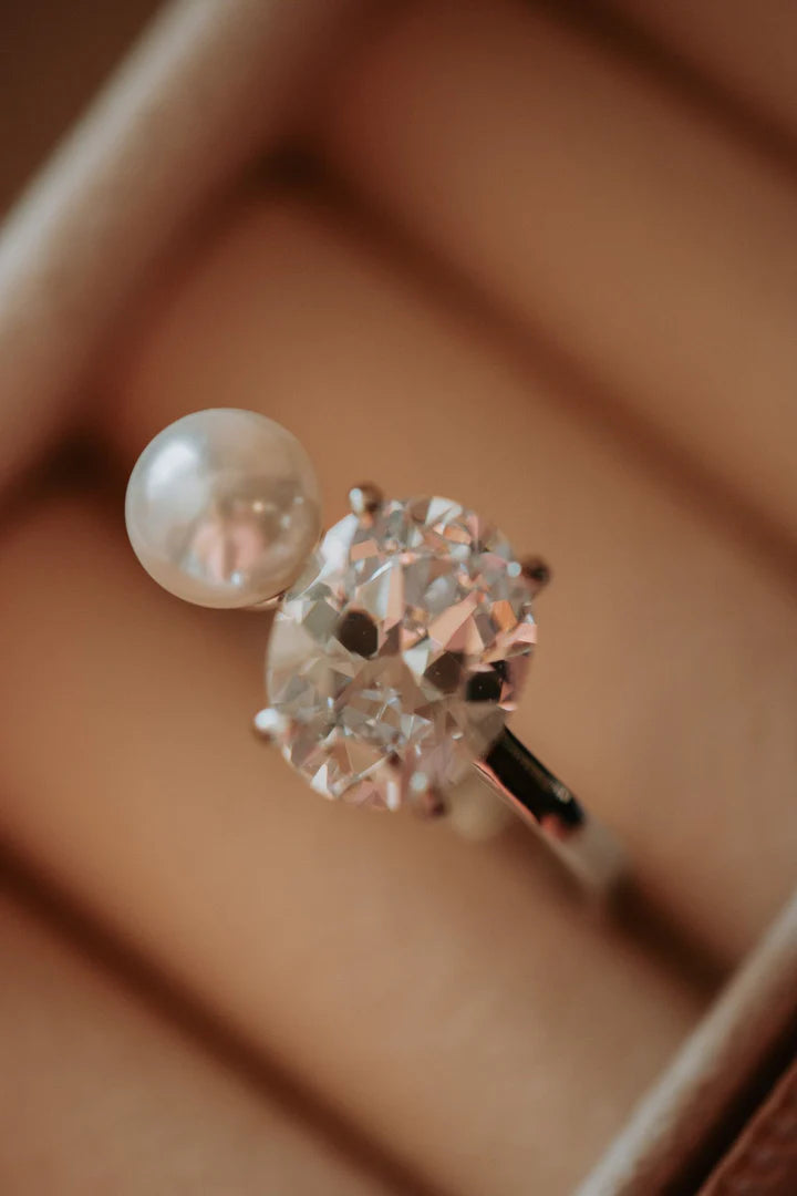 Lana Oval Pearl Accent Ring