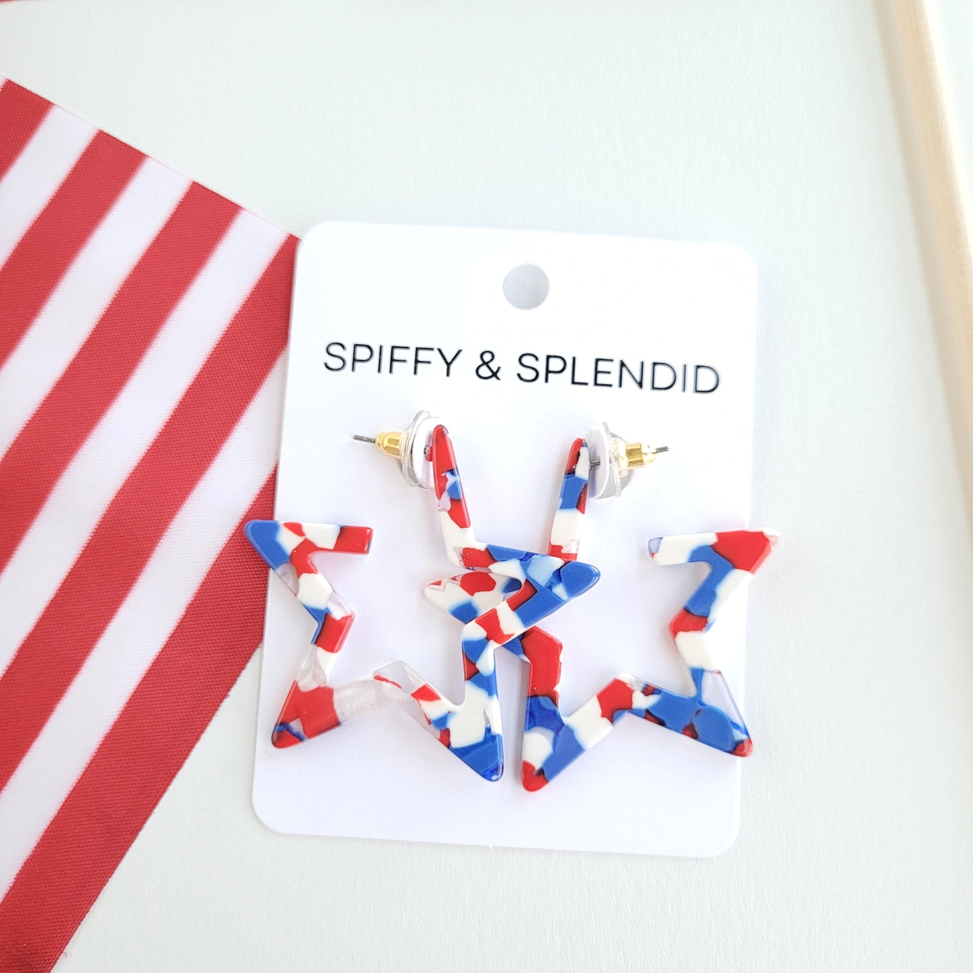 Star Patriotic Earrings