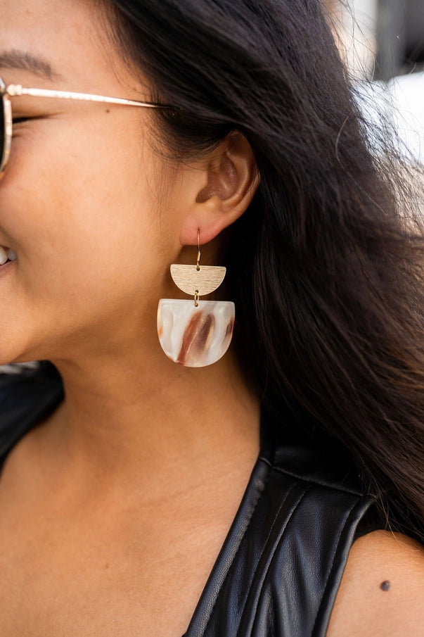 Harper Mocha Shimmer Earrings