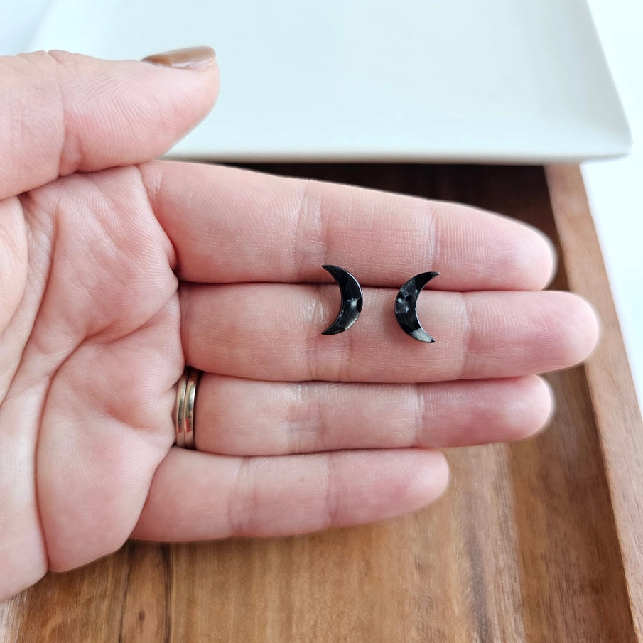 Moon Stud Earrings