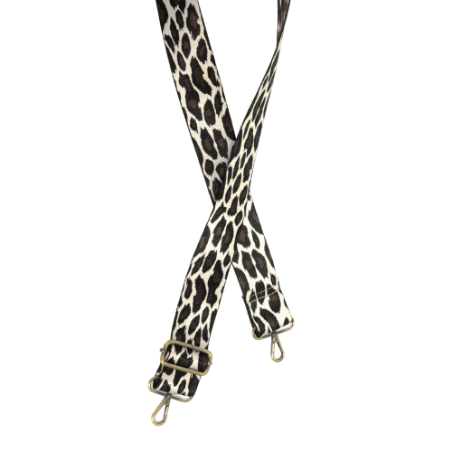 Black & Brown Leopard Guitar Strap