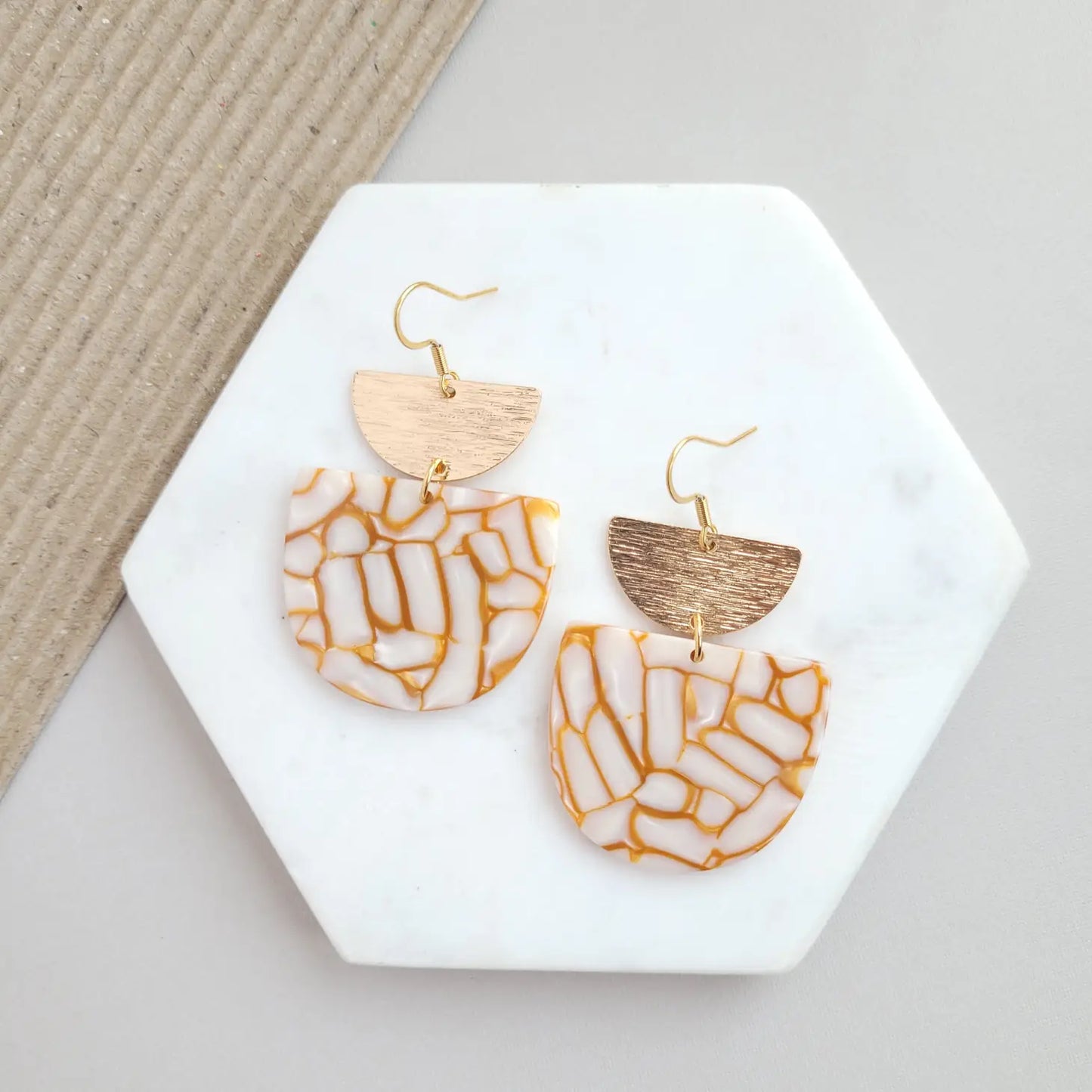 Harper Pumpkin Shimmer Earrings