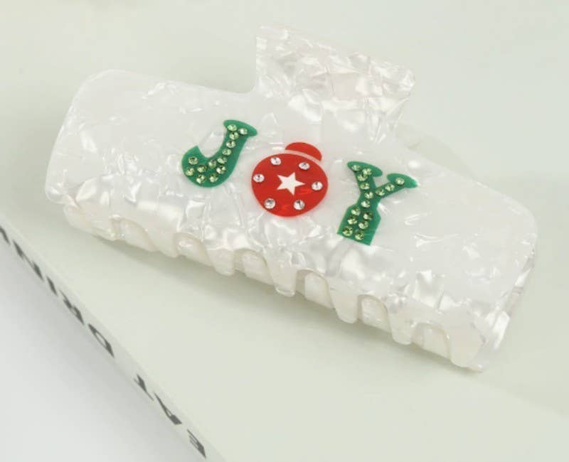 Joy Embellished Claw Clips