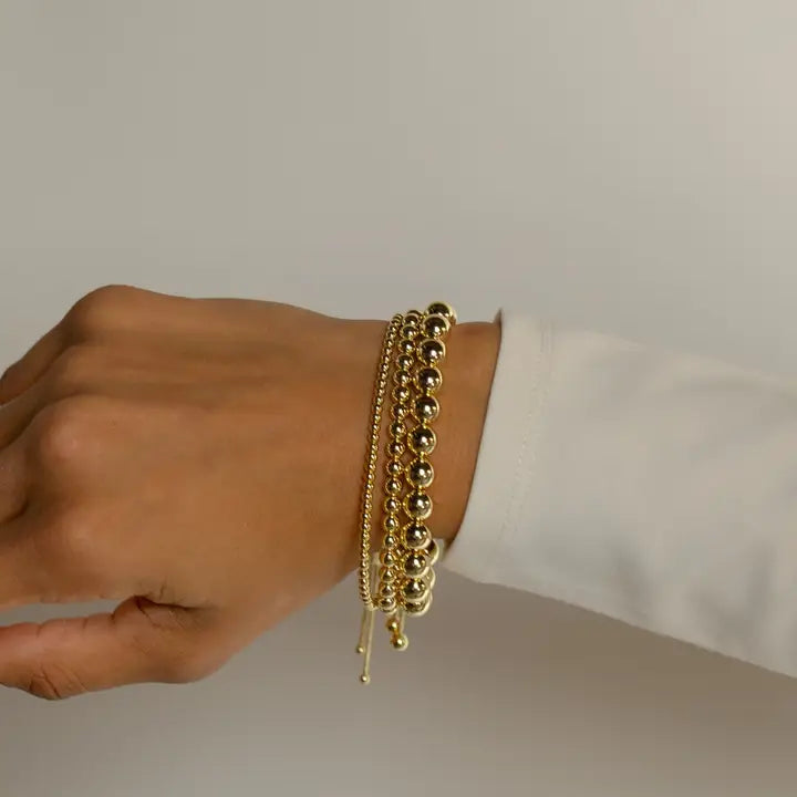 Gold Adjustable Bracelet - 3mm