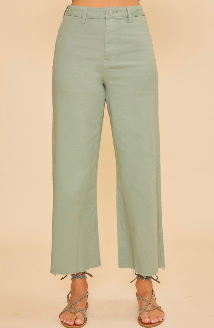 Sage Cropped Stretch Jeans - Plus