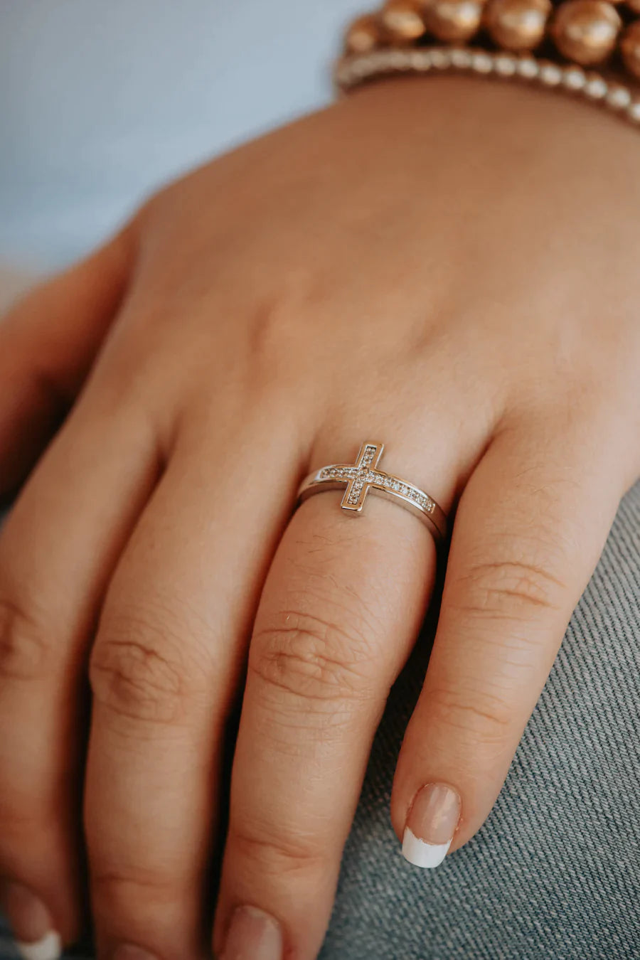 Charleston Cross Sterling Silver Ring