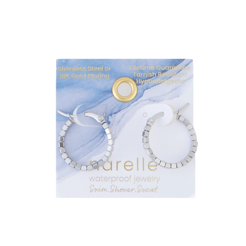 Square Beaded Hoop Earrings