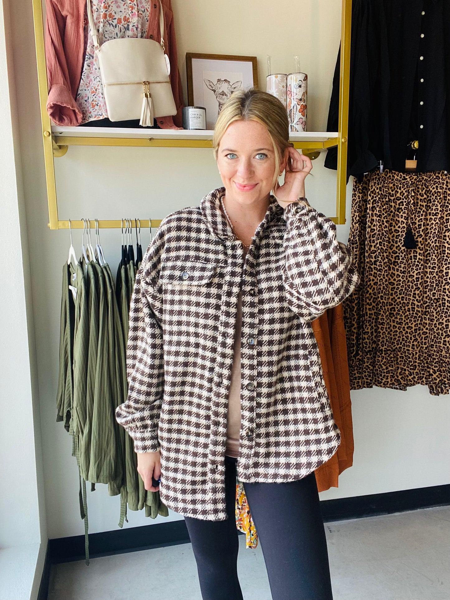 Autumn Breeze Gingham Shacket