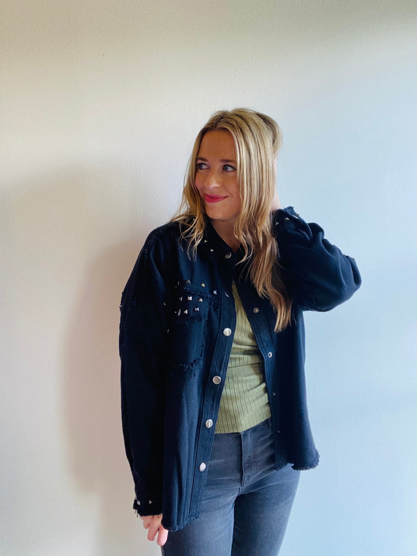 The Stevie Studded Jacket - Black