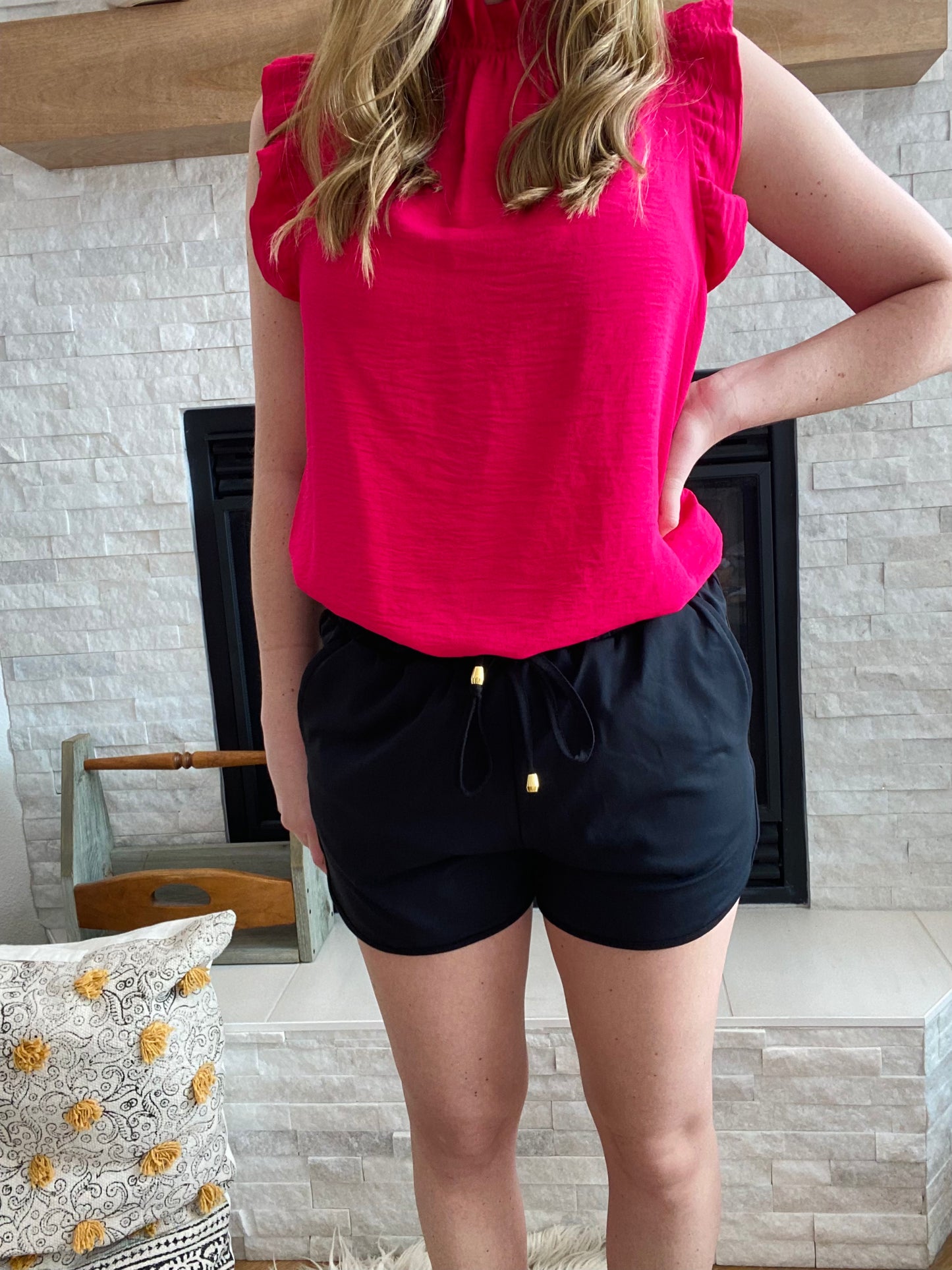 Black Drawstring Shorts